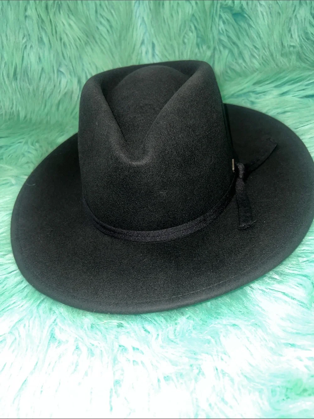 NWT Nordstrom Brixton Black Joanna  Packable Felt Hat Adjustable Size L